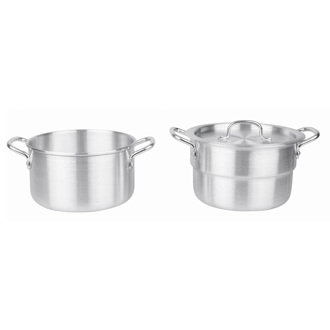 Vogue Aluminium Double Boiler Pan with Lid 24cm K643 - Image 4