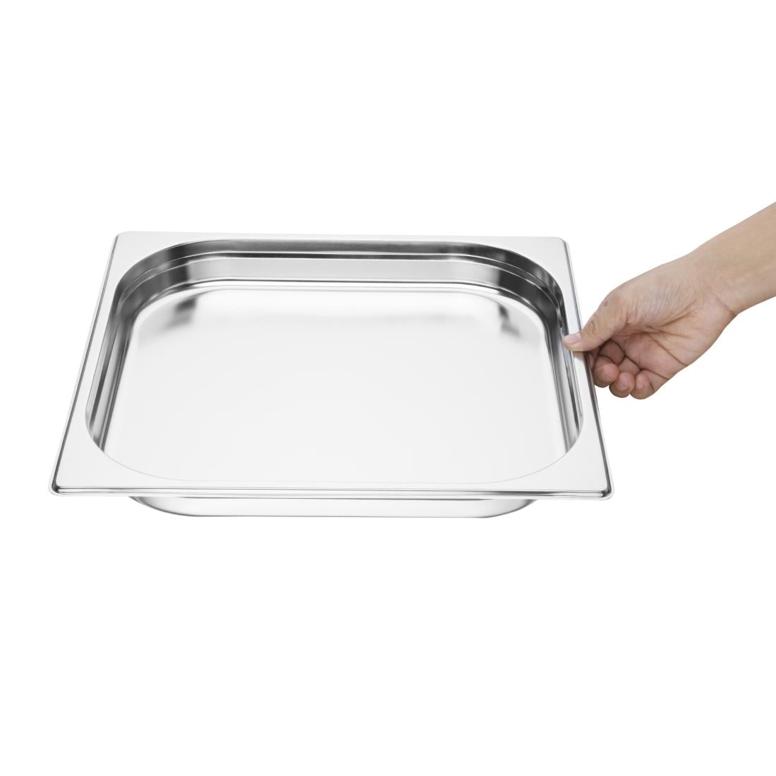 Vogue Stainless Steel 2/3 Gastronorm Tray 40mm K810 - Image 5