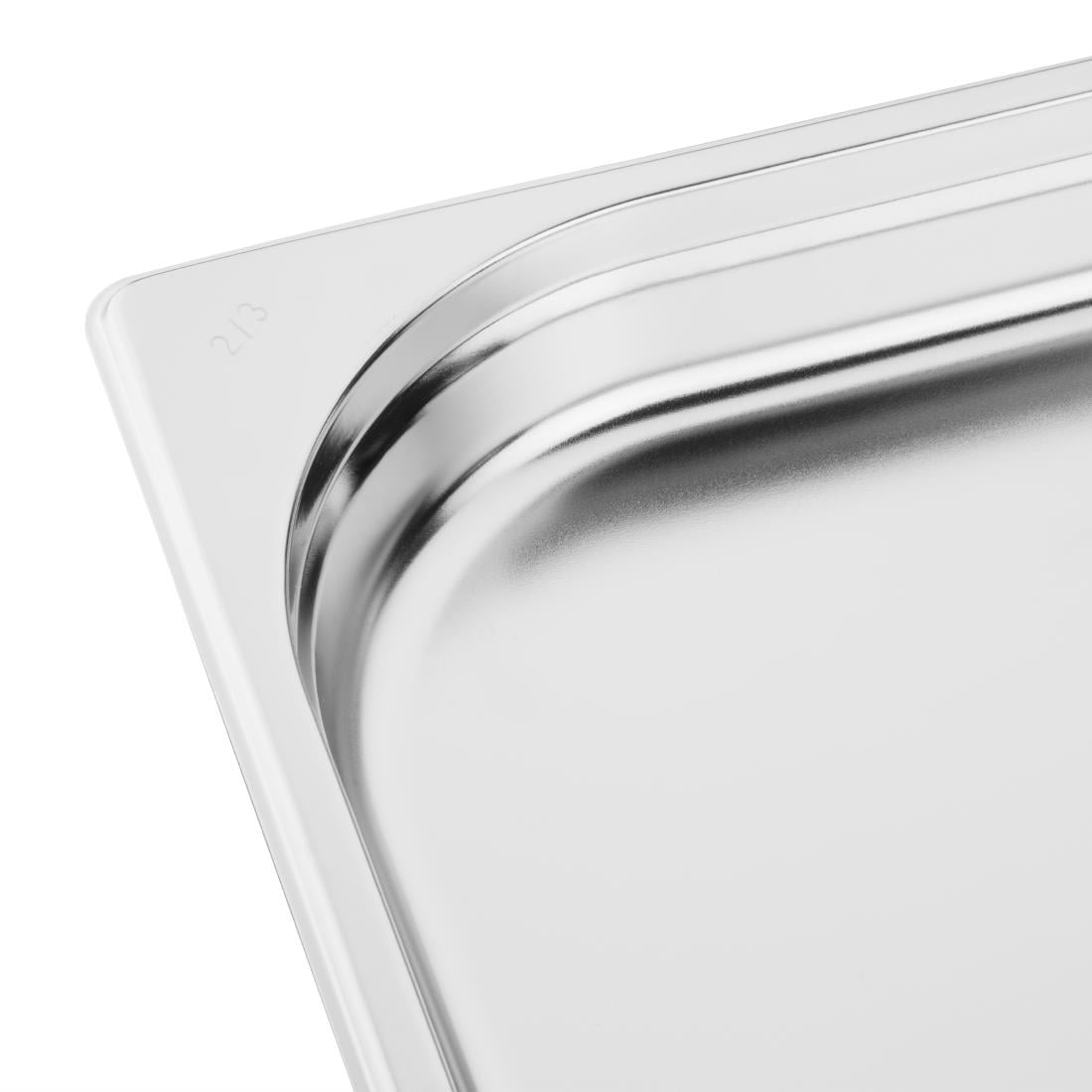 Vogue Stainless Steel 2/3 Gastronorm Tray 40mm K810 - Image 6