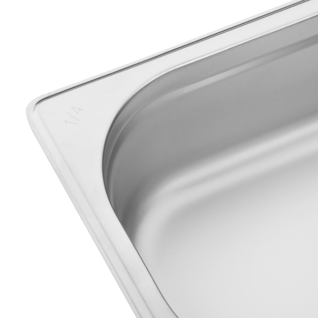 Vogue Stainless Steel 1/4 Gastronorm Tray 65mm K818 - Image 6