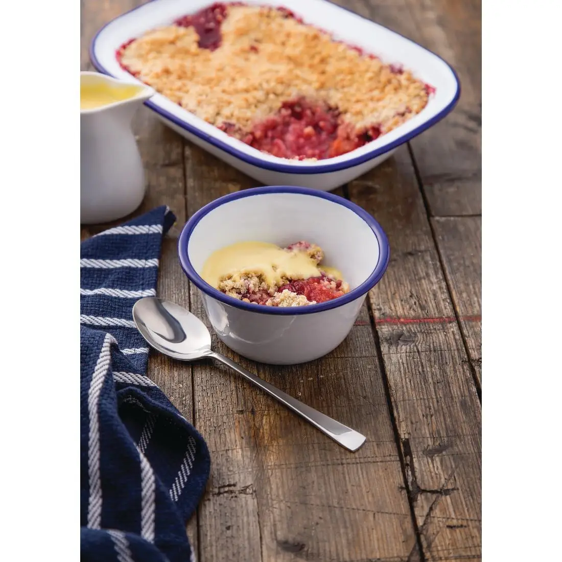 Olympia Enamel Pudding Bowls 155mm (6 Pack) DC389 - Image 6