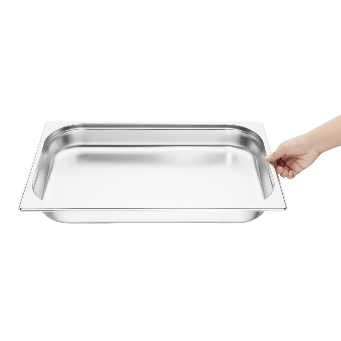 Vogue Stainless Steel 1/1 Gastronorm Trays 65mm (6 Pack) S895 - Image 4
