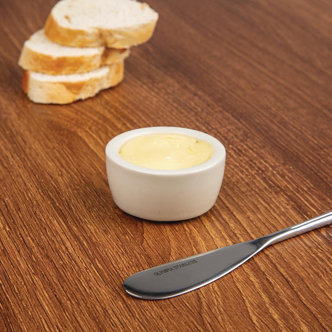 Olympia Ivory Butter Dishes 56mm (12 Pack) U151 - Image 5