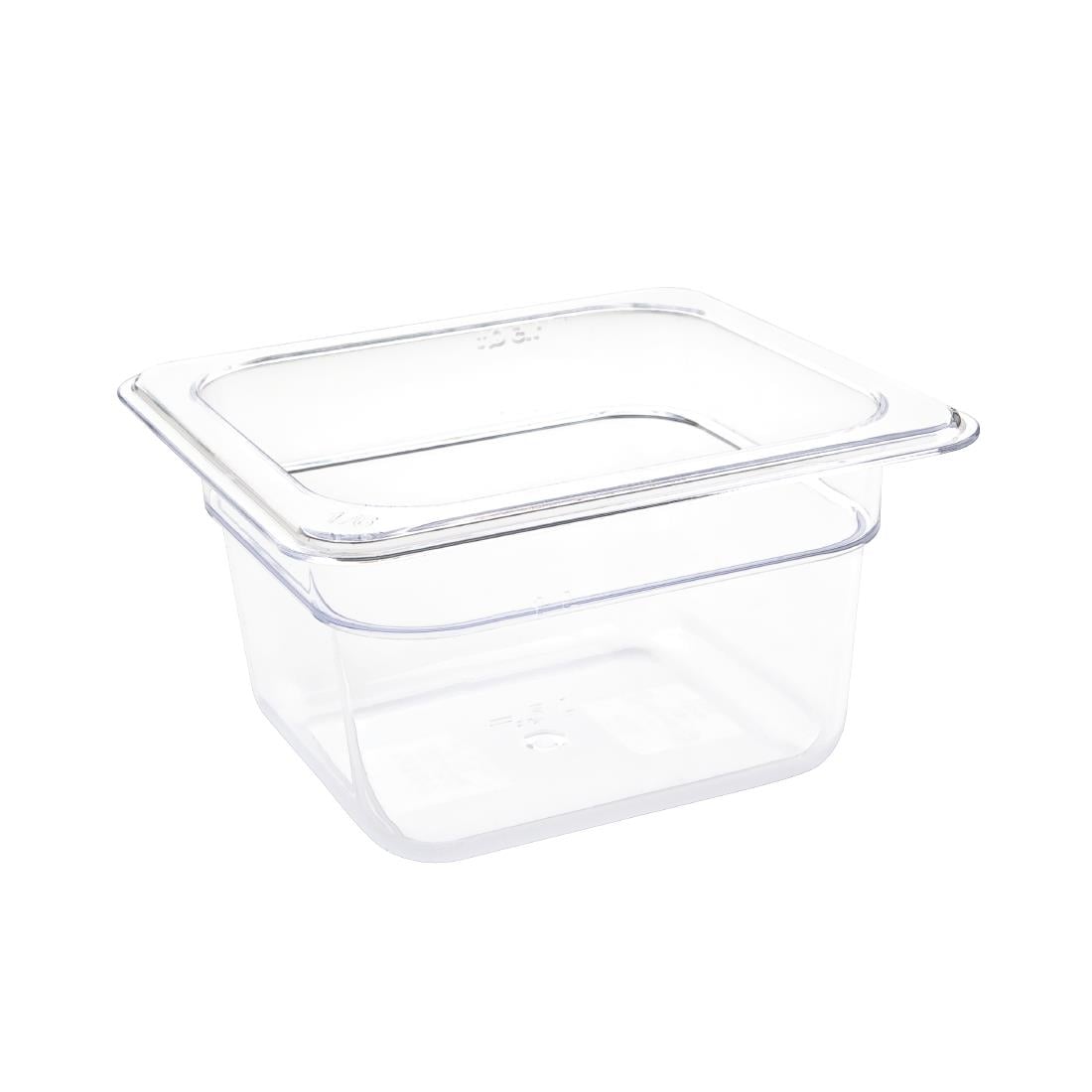 Vogue Polycarbonate 1/6 Gastronorm Container 100mm Clear U240