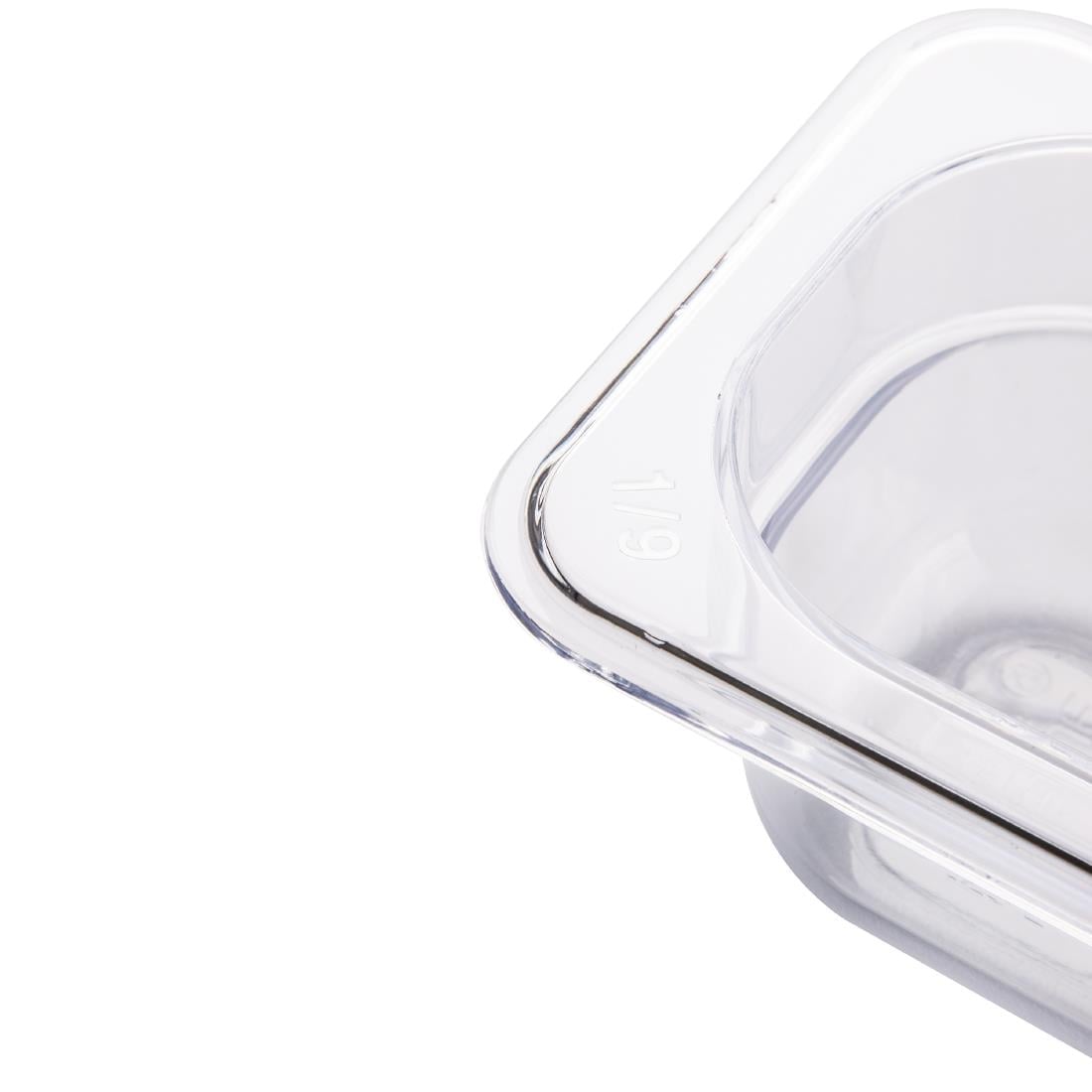 Vogue Polycarbonate 1/9 Gastronorm Container 100mm Clear U243 - Image 4