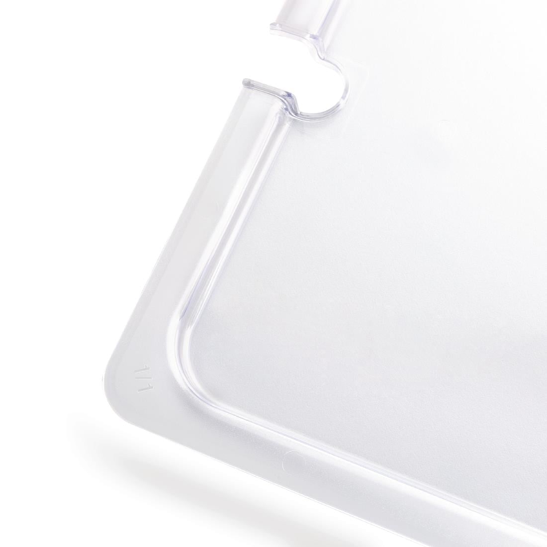 Vogue Polycarbonate 1/1 Gastronorm Lid Notched U250 - Image 2