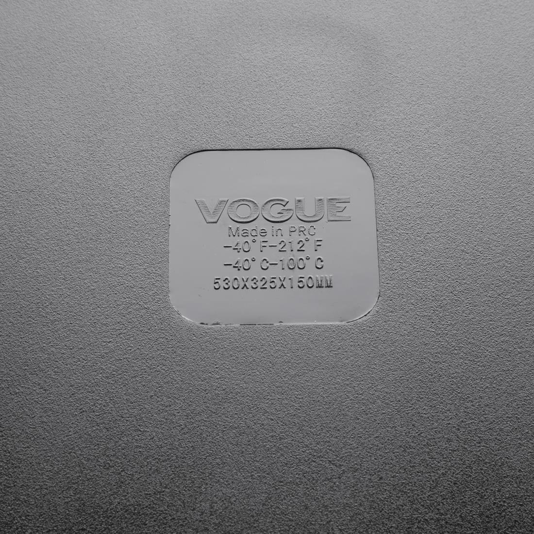 Vogue Polycarbonate 1/1 Gastronorm Container 150mm Black U456 - Image 7