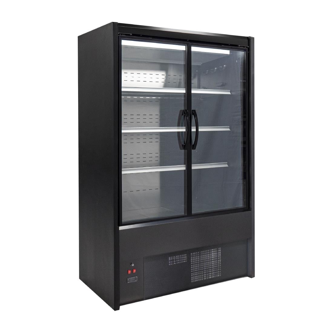 Zoin Cervinho Multideck Display Black with Hinged Doors 1200mm UA055-120