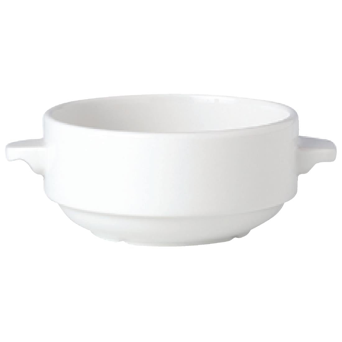 Steelite Simplicity White Lugged Stacking Soup Cups 285ml (36 Pack) V0015
