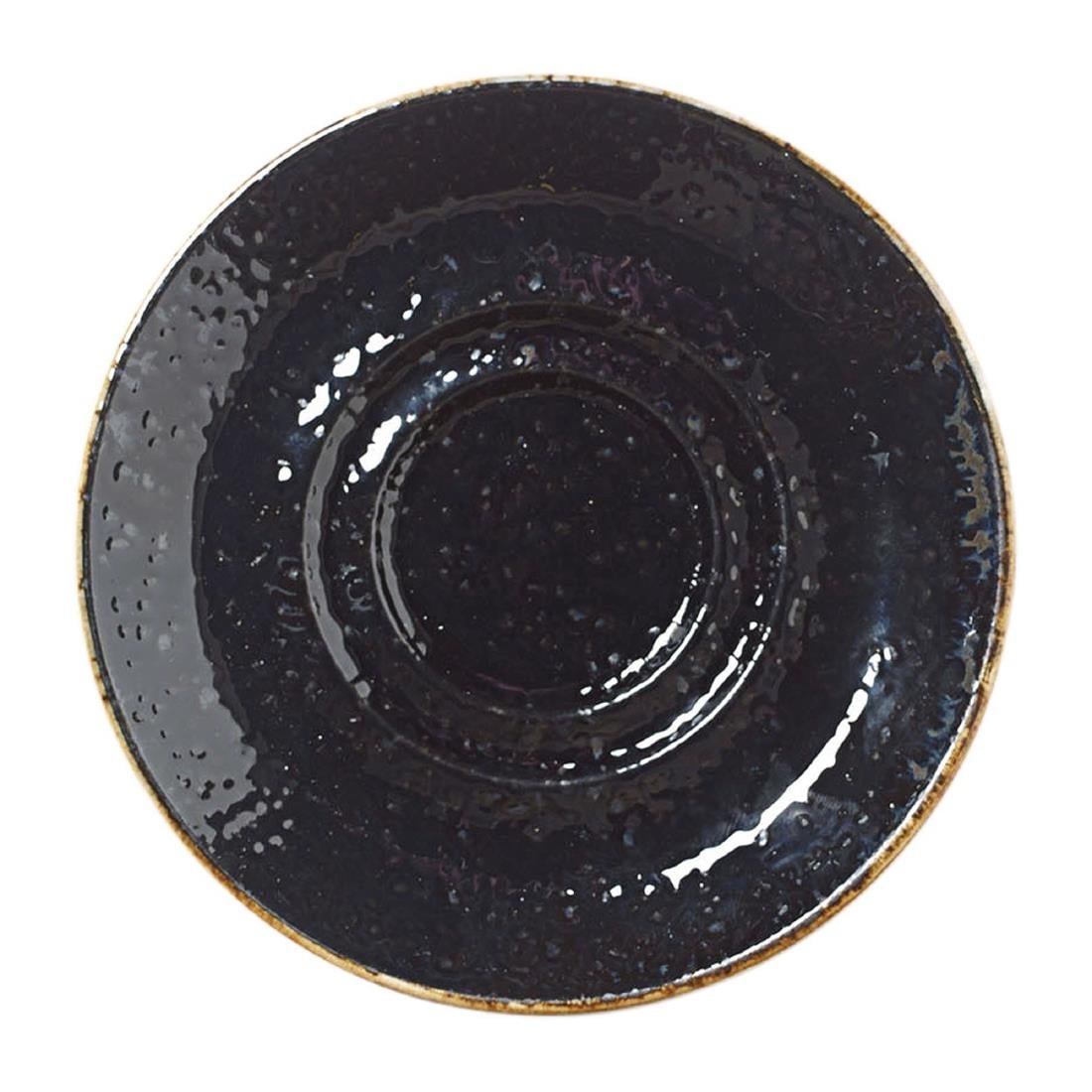 Steelite Craft Liquorice Saucers Small Double-Well 118mm (12 Pack) VV1036