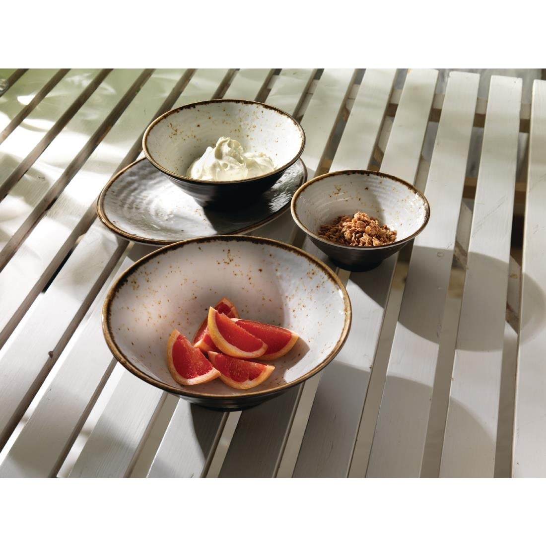 Steelite Craft Melamine Coupe Plates White 210mm (6 Pack) VV1081 - Image 3