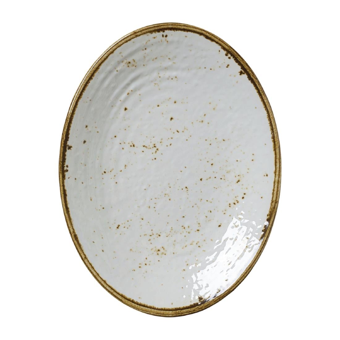 Steelite Craft Melamine Oval Plates White 260mm (6 Pack) VV1075