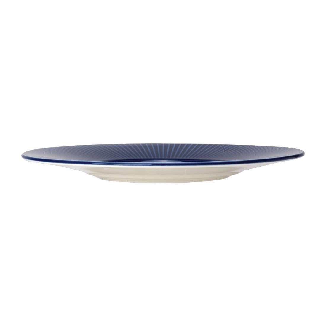 Steelite Willow Azure Gourmet Plates Medium Well Blue 285mm (6 Pack) VV1802 - Image 2