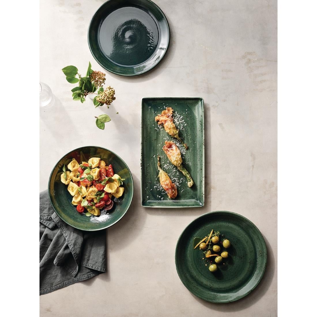 Steelite Vesuvius Coupe Plates Burnt Emerald 153mm (12 Pack) VV1853 - Image 3