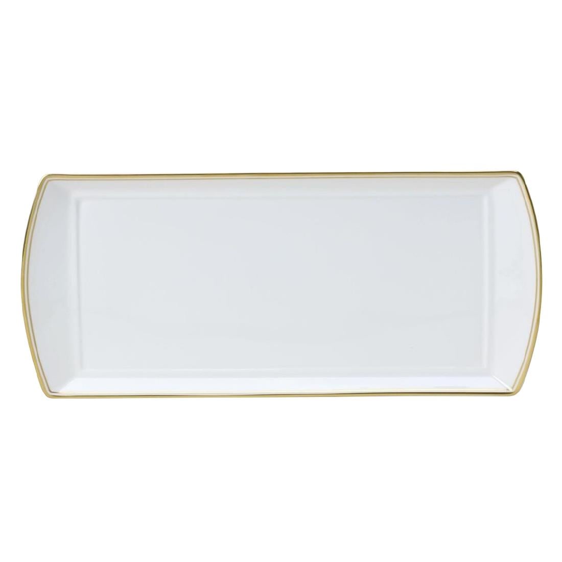 William Edwards Burnished Gold Classic Large Rectangle Trays 340x150mm (12 Pack) VV3064