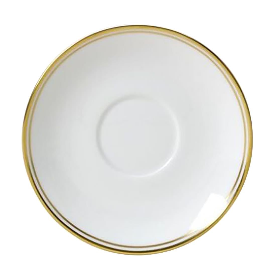 William Edwards Burnished Gold Classic Espresso Saucers 120mm (12 Pack) VV3066