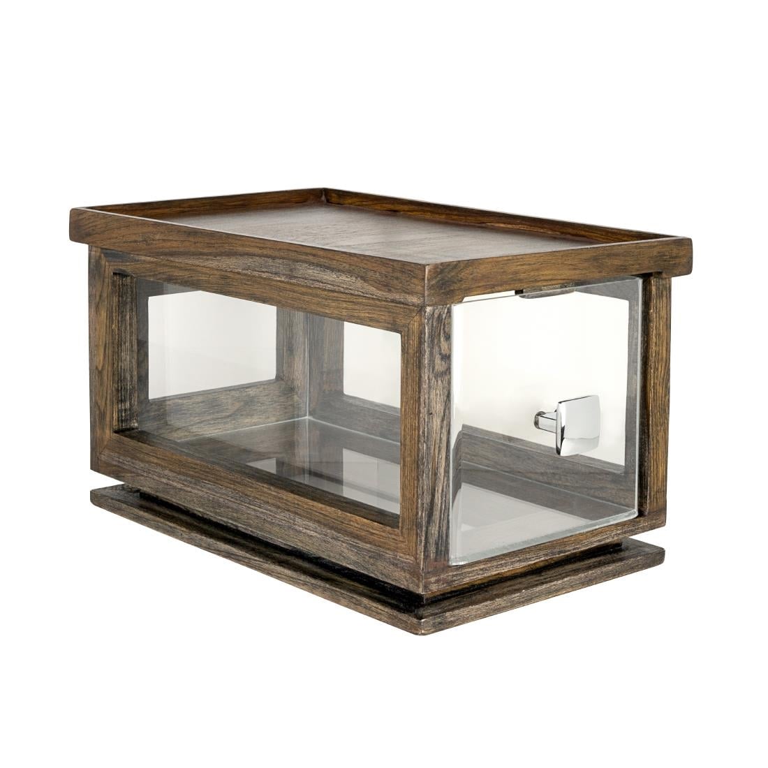 Steelite D.W. Haber Fusion Stackable Bakery Box with Acrylic Drawer Ash Grey VV4491