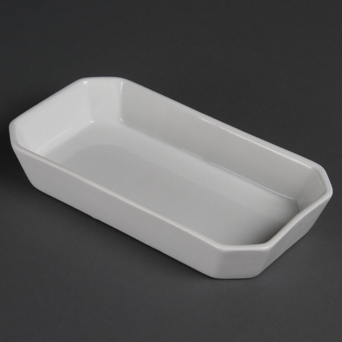 Olympia Whiteware Rectangular Hors d'Oeuvre Dishes 235x 122mm (6 Pack) W438 - Image 3