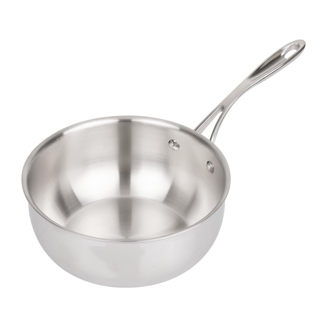 Vogue Stainless Steel and Aluminium Tri-Wall Flared Sauté Pan 20cm Y240