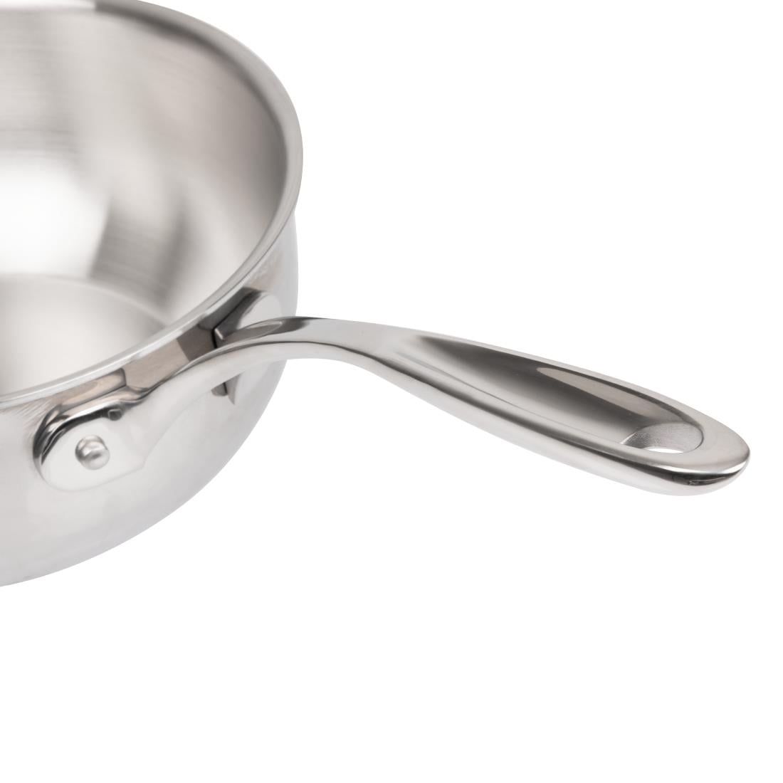Vogue Stainless Steel and Aluminium Tri-Wall Flared Sauté Pan 20cm Y240 - Image 7