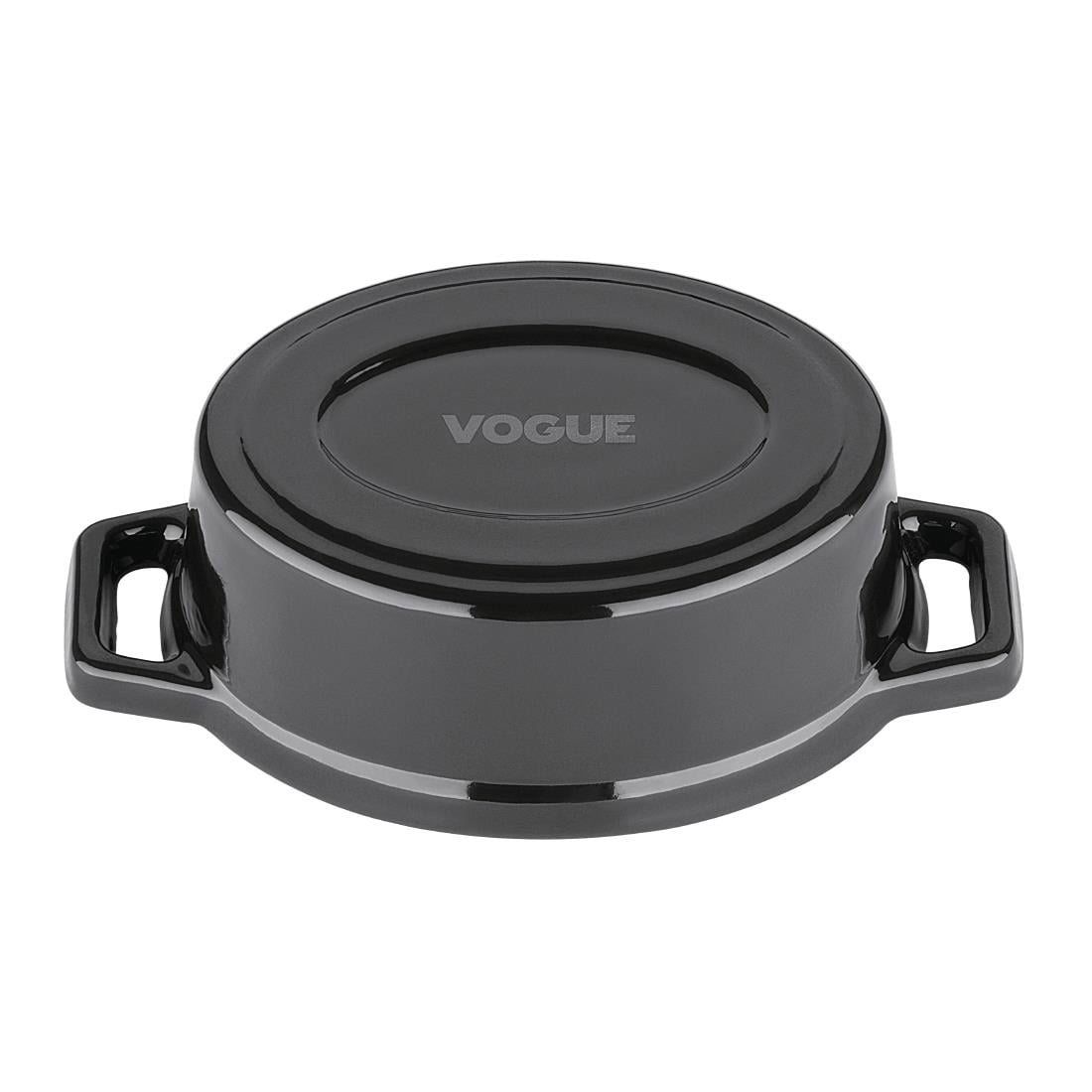 Vogue Cast Iron Oval Mini Pot Black 315ml Y264 - Image 2