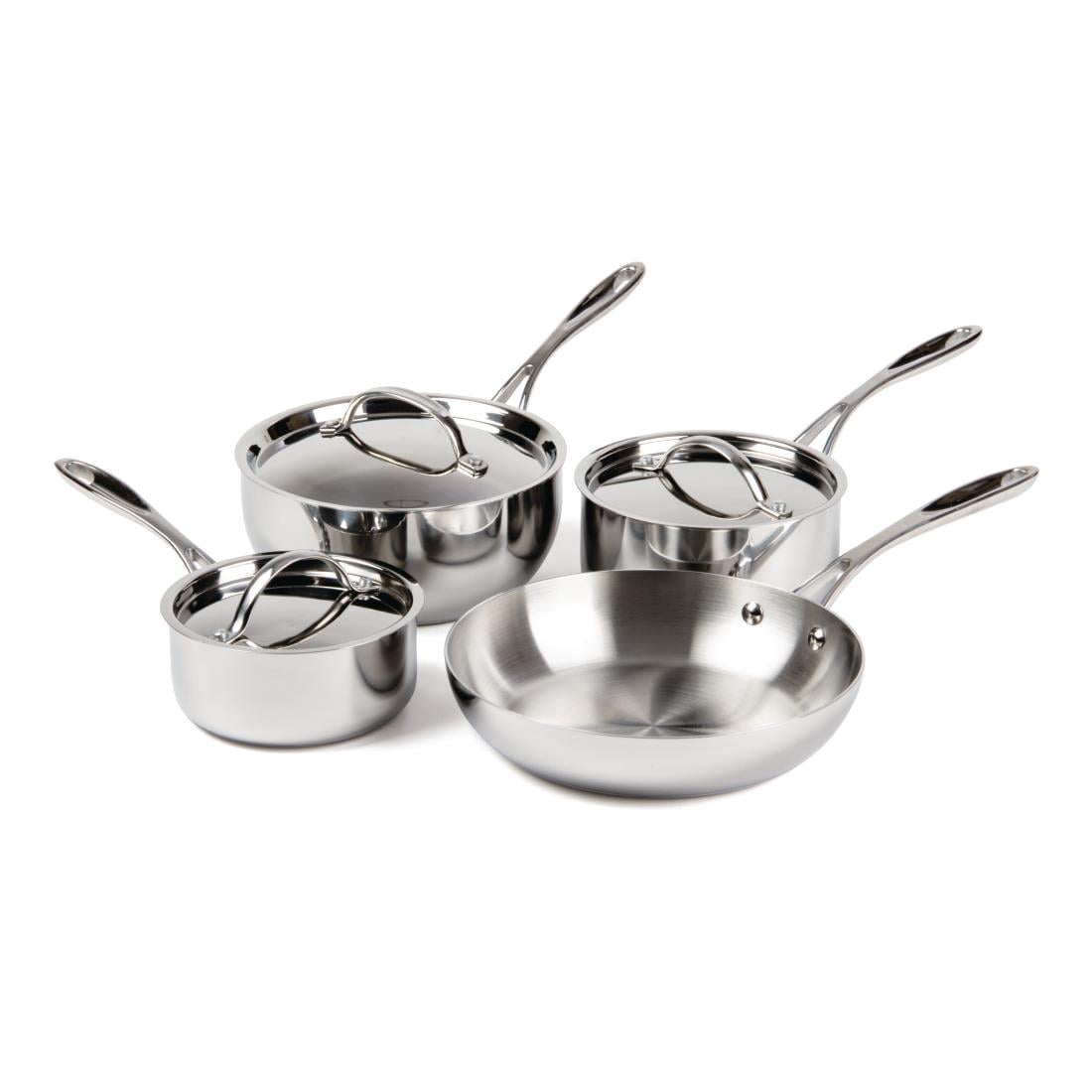 Vogue Stainless Steel and Aluminium Tri-Wall Pan Set (4 Pack) S888