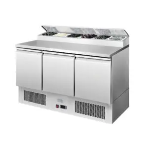 Ice-A-Cool ICE3869GR 3 Door Refrigerated Saladette Prep Counter 380 Litres