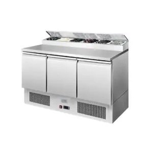 Ice-A-Cool ICE3853GR 3 Door Refrigerated Saladette Prep Counter 380 Litres