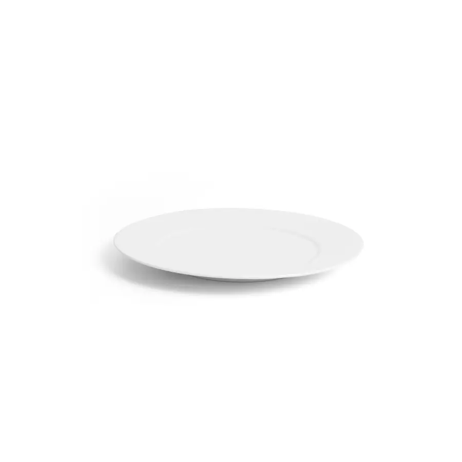 Ariane Privilege Vitrified Porcelain White Round Wide Rim Fine Plate 25cm 9 4/5in - AR0014