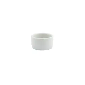 Superwhite Porcelain Round Butter Pad 6.5x3.5cm - BH471