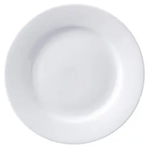 Superwhite Porcelain Round Winged Plate 26cm - BH532
