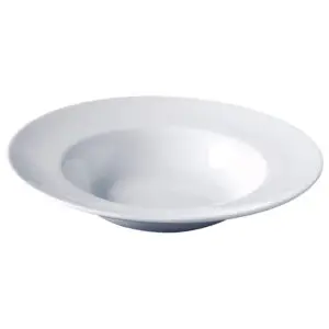 Superwhite Porcelain Round Winged Pasta/Soup Dish 26cm - BH536