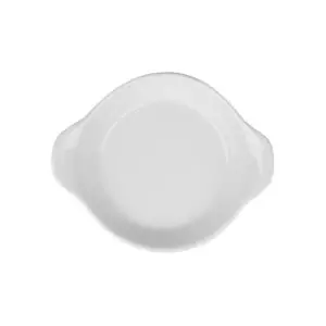 Superwhite Porcelain Round Eared Dish 18cm - BH609