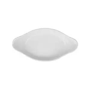Superwhite Porcelain Oval Eared Dish 28cm - BH614