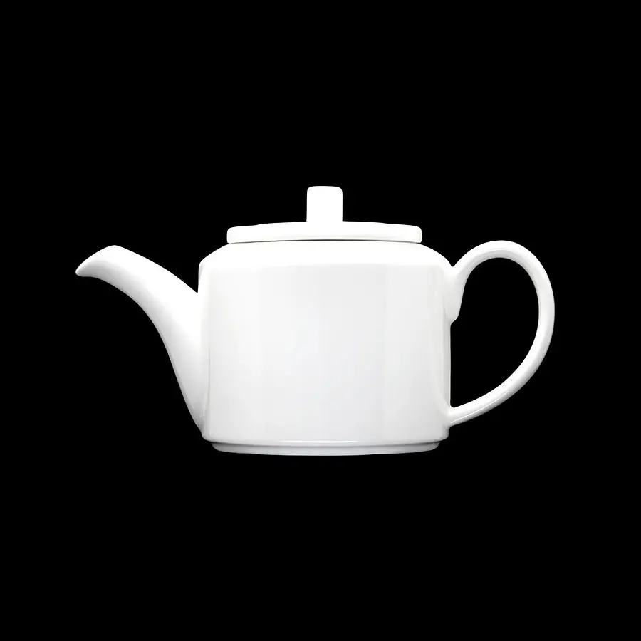 Crème Monet Vitrified Porcelain White Teapot 80cl 28oz - BH788