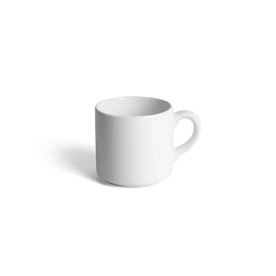 Crème Cézanne Vitrified Porcelain White Stacking Cup 9cl 3oz - BH808