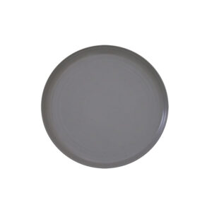 Artisan Pebble Vitrified Fine China Grey Round Coupe Plate 27cm - BI847GY