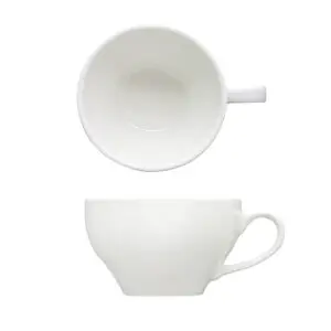 Artisan Crème Vitrified Fine China White Cappucinno Cup 30cl - BI862WH