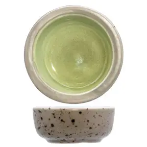 Artisan Elm Vitrified Stoneware Green Round Butter Pat 7cm - BL212