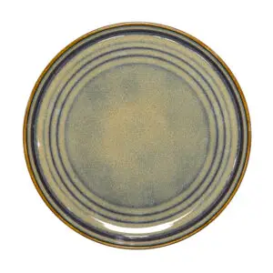 Artisan Lagoon Vitrified Fine China Blue Round Coupe Plate 17cm - BQ951