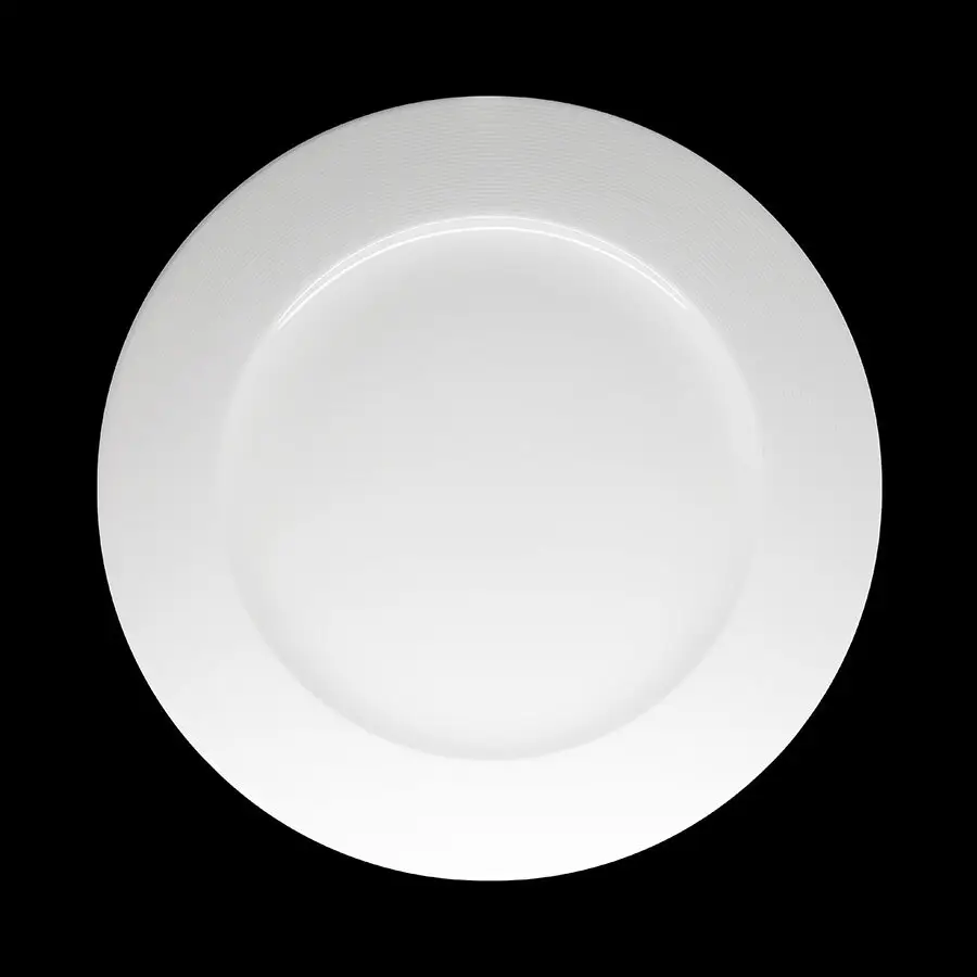 Crème Cézanne Vitrified Porcelain White Round Plate 24cm - BS266