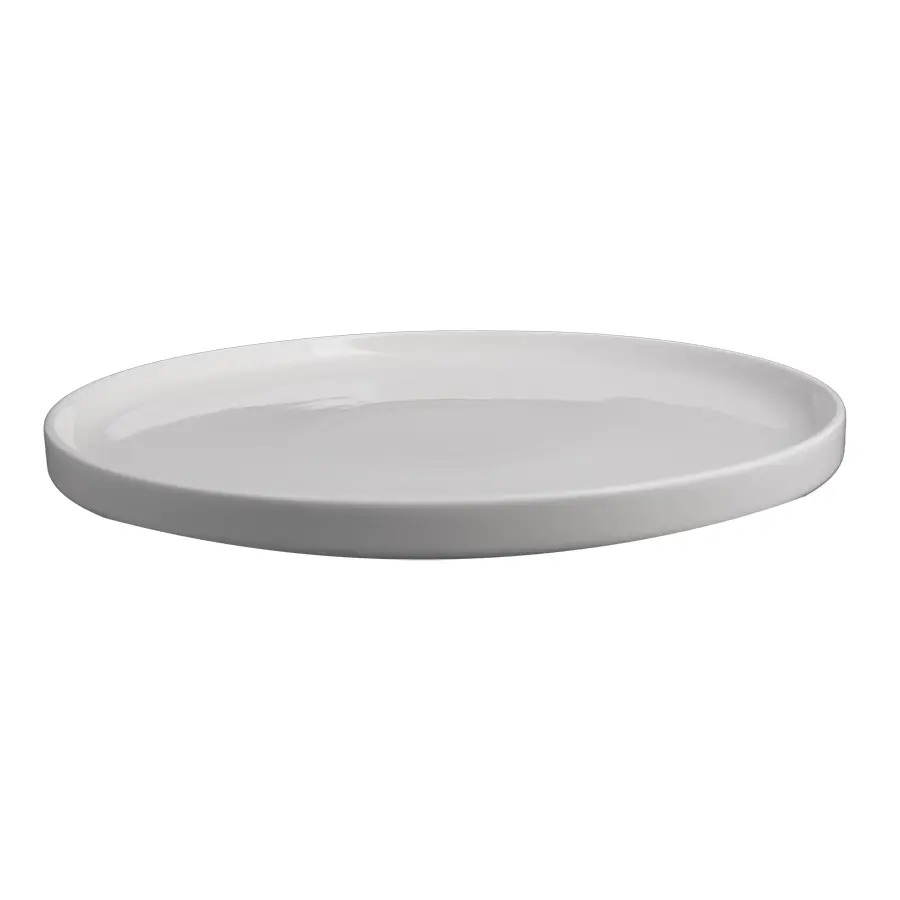 Creme Picasso Vitrified Porcelain White Stacking Plate 21cm - BS777