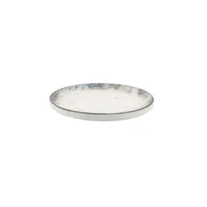 Ariane Verdant Virtified Porcelain Vintage White Round Stacking Plate 25cm 9 7/8in - BT731