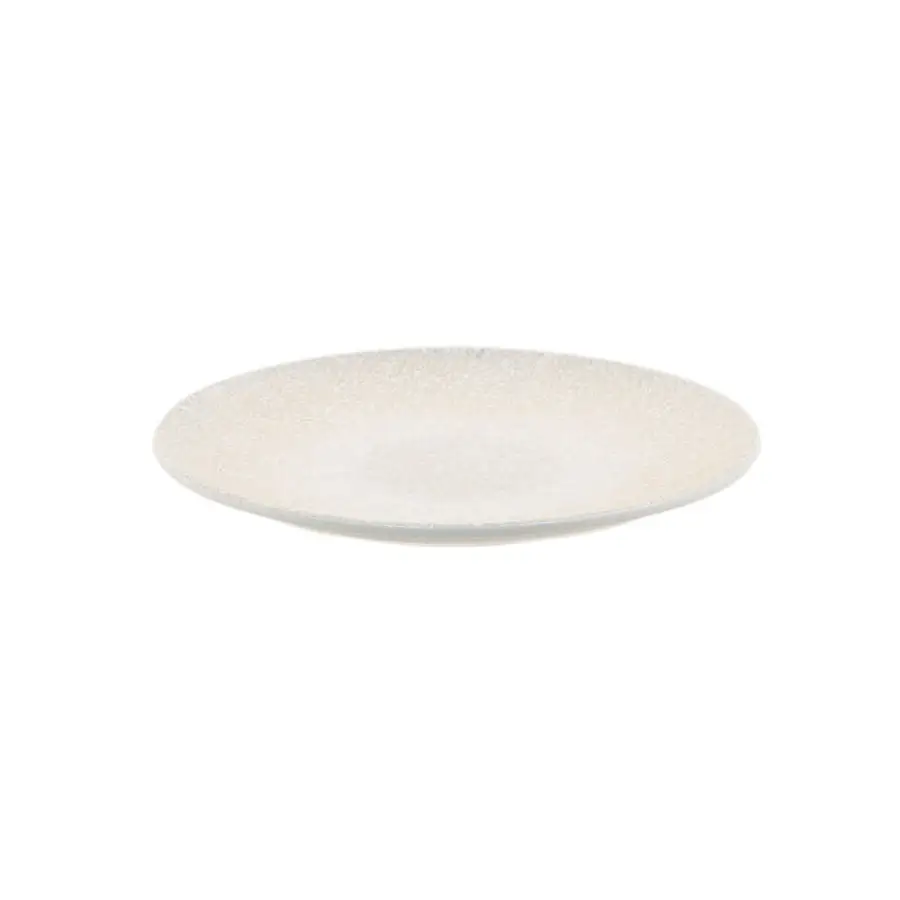 Ariane Rave Virtified Porcelain Cream Canvas Round Coupe Plate 27cm 10 5/8in - BT741