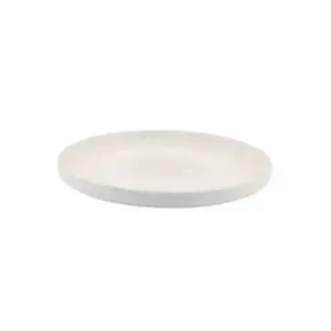 Ariane Rave Virtified Porcelain Cream Canvas Round Stacking Plate 25cm 9 7/8in - BT745