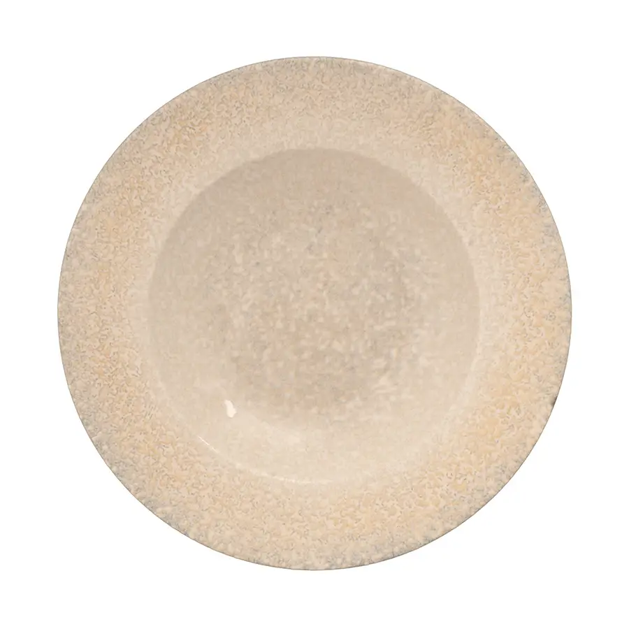 Ariane Rave Virtified Porcelain Cream Canvas Round Deep Plate 30cm 12in - BU202