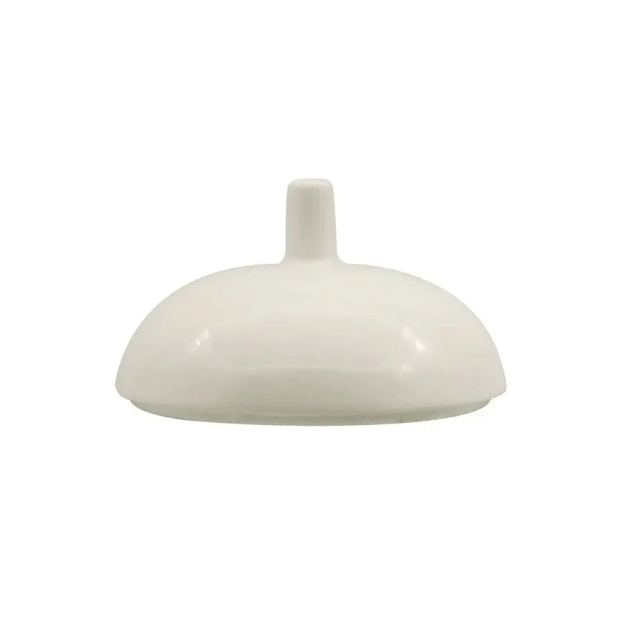 Ariane Vitrified Porcelain White Round Cloche to Fit 28cm Gourmet Deep Plate - BU312