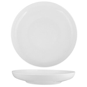 Ariane Crackle Vitrified Porcelain White Round Coupe Bowl 25cm 9 5/6in - BU318