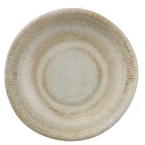 Ariane Shell Sand Virtified Porcelain Earthy Beige Round Side Bowl 18cm 7in - BU333