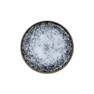 Artisan Galaxy Vitrified Stoneware Black Round Salad Plate 18cm 7in - BU656